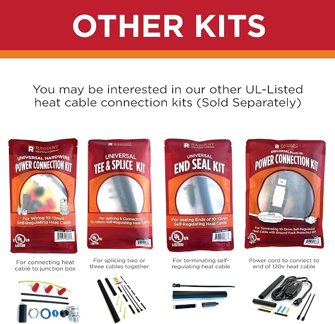 Radiant Solutions Company GlowCap Heat Cable End Seal Kit for Terminating 10-13mm Self-Regulating Heat Cable with patented intelligent LED end cap