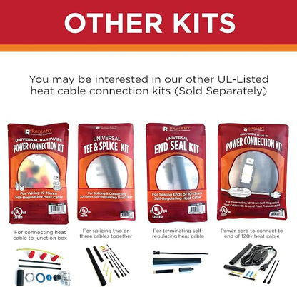 Radiant Solutions Company GlowCap Heat Cable End Seal Kit for Terminating 10-13mm Self-Regulating Heat Cable with patented intelligent LED end cap