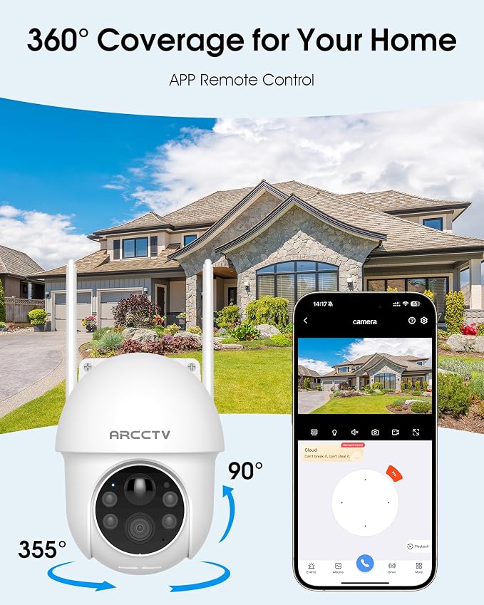 ARCCTV Security Cameras Outdoor Wireless 4MP Solar WiFi (4 Pack)
