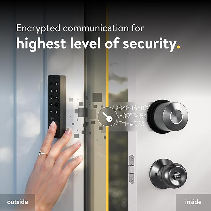 Nuki Keypad 2 NFC (2026) - Unlock Your Door with Apple Home Key, NFC, Fingerprint or 6-Digit Code, Smart Home Accessory for Nuki Smart Lock, Matter-Enabled Bluetooth Keypad for Keyless Entry