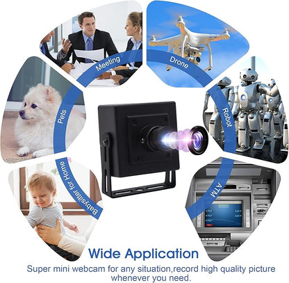 ELP 4K Mini USB Camera with 3.6mm Lens and 3840x2160 HD Resolution for MAC/Windows/Linux/Raspberry Pi