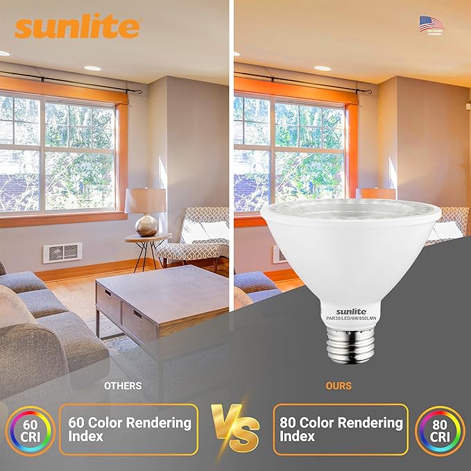 Sunlite LED PAR30 Short Neck Flood Light Bulb, 9 Watt, (75W Equivalent), 850 Lumens, Medium Screw (E26) Base, Dimmable, ETL Listed, 5000K Daylight, 6 Count
