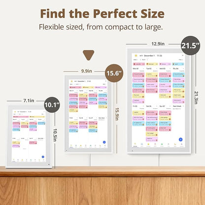 Dragon Touch 15.6" Digital Calendar Chore Chart – 1080P Full HD Interactive Touchscreen, Smart Family Planner, Hearth Display Digital Calendar Wall & Desk Mountable for Seamless Scheduling | Interactive Touchscreen,Picture Frame Smart Family Planner, H...