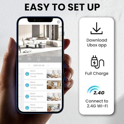 Hidden Camera | Spy camera, Improved 2K WiFi Mini Camera, Real-Time View,100 Days Battery Life, Cloud & SD Storage, Clear Night Vision, AI Motion Detection, Security Wireless Camera Nanny Cam