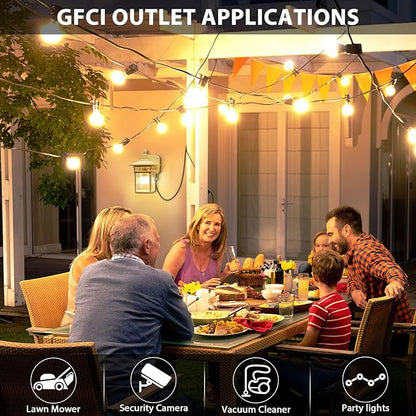 2 Pack Outdoor Light with GFCI Outlet,White Dusk to Dawn Porch Lights Outdoor Wall Light Fixture with Outlet,Aluminum Exterior Lighting Fixtures Wall Mount,Waterproof Outside Lights for House