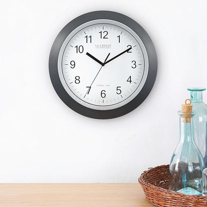 La Crosse Technology WT-3129B 12 Inch Atomic Analog Wall Clock, Black (Pack of 5)