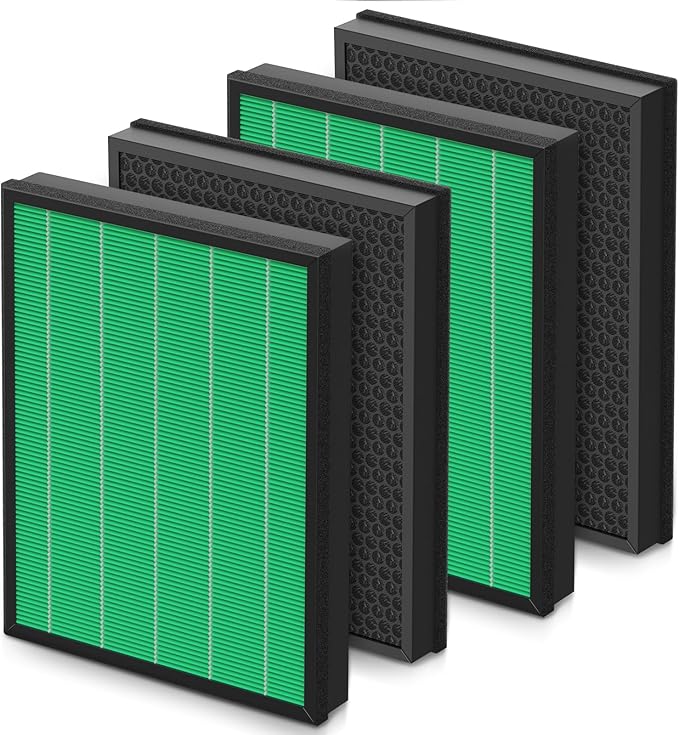400/400S Replacement Filter for Coway AIRMEGA Max2 400 400S 400(G) 400S(G) Air Purifie-r, Max2 Green HEPA and Active Carbon Filter Set, AP-2015-FP, 2 Set