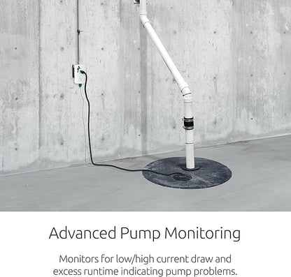 PumpSpy WiFi Sump Pump Smart Outlet 2.0 with Internet Monitoring & Alerts, WiFi Sump Pump Monitor that Connects to 24/7 Remote Monitoring Service, PumpSpy App Available on iOS and Android Devices