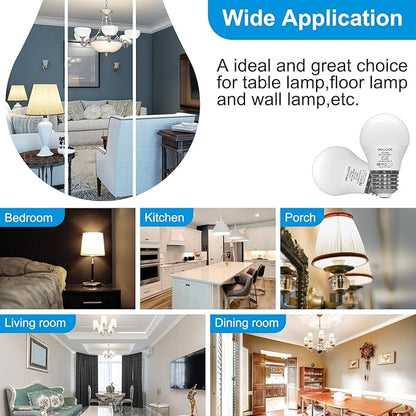 ORALUCE 丨 Bundle - A15 Lightbulbs Daylight White 5000K (Pack of 6) & Smart LED Bulb A19 Wi-Fi and Bluetooth (Pack of 4)