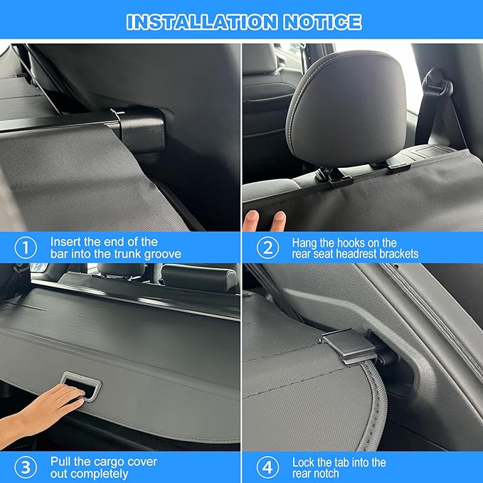 AUXKO Retractable Cargo Cover for Mitsubishi Outlander 2025-2022, Trunk Cover Luggage Security Shade Cover for 2025 2024 Outlander Shielding Anti-Peeping Privacy Screen Carbon Fiber(Not for Sport)