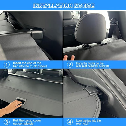 AUXKO Retractable Cargo Cover for Mitsubishi Outlander 2025-2022, Trunk Cover Luggage Security Shade Cover for 2025 2024 Outlander Shielding Anti-Peeping Privacy Screen Carbon Fiber(Not for Sport)