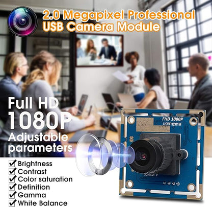 SVPRO 1080P HD USB Camera Module with 2.1mm Lens, 2MP OV2710 CMOS Board Camera, 30fps/720P 60fps/VGA 100fps High Frame Rate Machine Vision Cam USB Plug and Play for Windows Linux MacOS Android