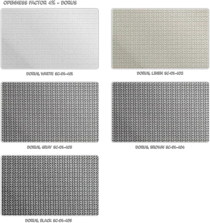 HILADUO Customized Solar Screen Roller Shade Blinds with Remote-Controlled Motorized Operation, Moderate-Low Visibility, Made in The USA