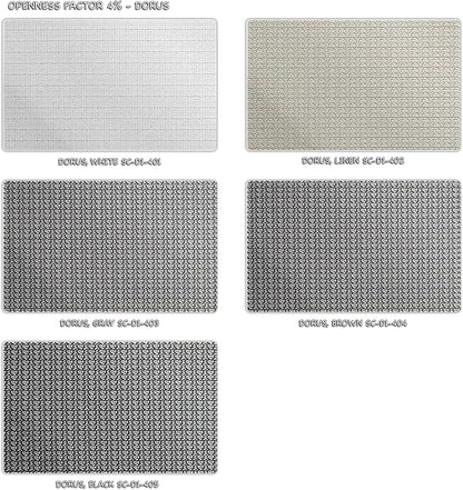 HILADUO Customized Solar Screen Roller Shade Blinds with Remote-Controlled Motorized Operation, Moderate-Low Visibility, Made in The USA