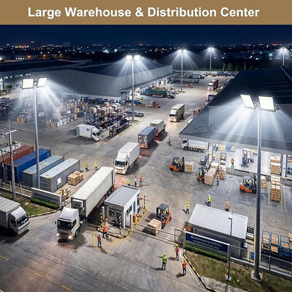 XXBSAZ 400W LED Flood Light Outdoor, 40000LM High Power Commercial Work Light, IP66 Waterproof 6500K Daylight Stadium Security Lights for Parking Lot, Warehouse,and Construction Site AC85-277V