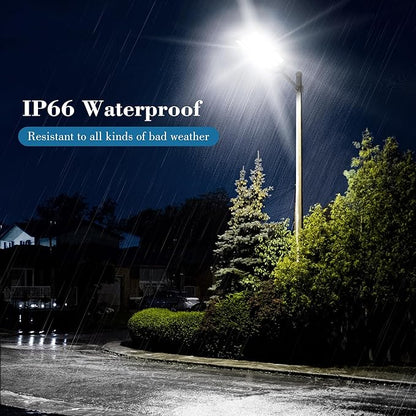 OKPRO 10000W Solar Street Light, 7000K Solar Lights Outdoor Waterproof Motion Sensor, Solar Security Light IP66 Waterproof, Solar Street Lights Outdoor Dusk to Dawn for Parking Lot, Yard, Farm