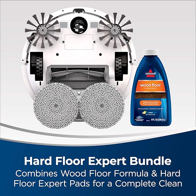 BISSELL SpinWave Hard Floor Expert Wet and Dry Robot Vacuum, 3115 (Renewed)