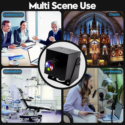 ELP 4K HDMI USB Camera Wide Angle PC Camera for Computer Monitor Simultaneously Output Mini UVC USB2.0 Webcam 2X Digital Zoom H.264 8mp USB Security Camera (110degree no Distortion Lens)