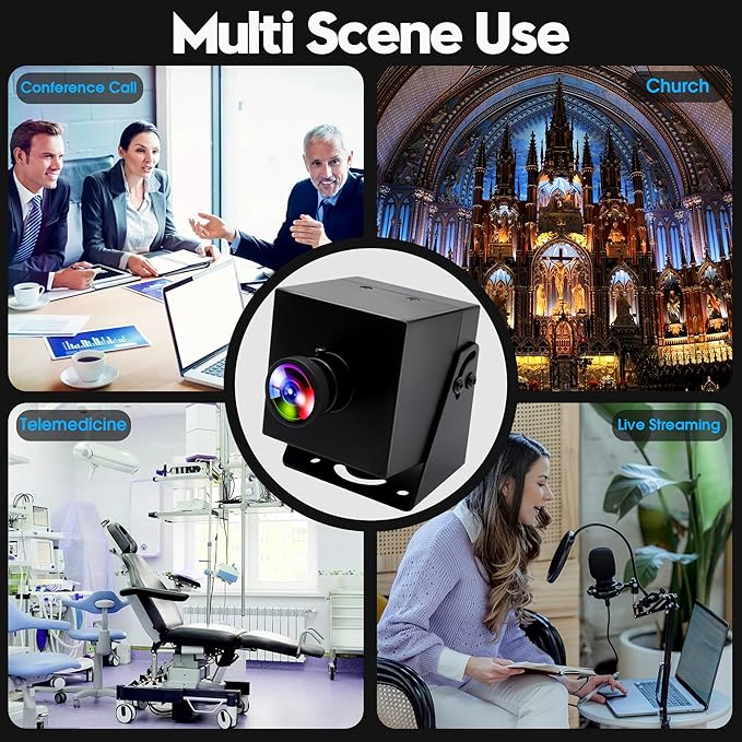 4K HDMI USB Camera Wide Angle Webcam for Computer 4K 30fps PC Camera Mini UVC USB2.0 Lightburn Camera for Laser Engraver 2X Digital Zoom USB Security Camera for Laptop Raspberry Pi Jetson Nano