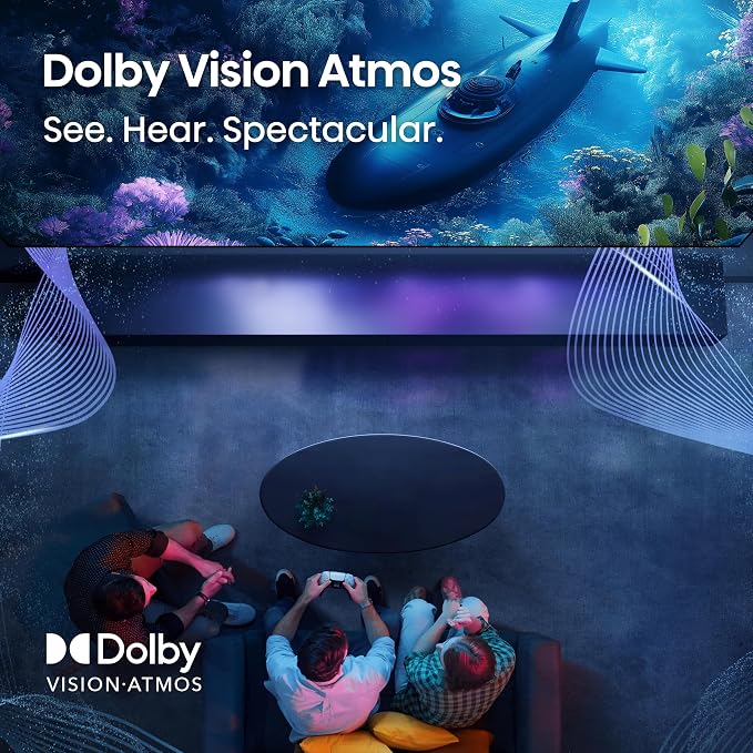 Hisense 50" E6 Cinema Series Hi-QLED 4K UHD Smart Fire TV (50E6QF) - AI Light Sensor, Dolby Vision · Atmos, Voice Remote with Alexa, Motion Rate 120, HDR 10+ Adaptive, Game Mode Plus