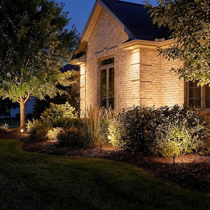 Kichler MR-16 Low Voltage Landscape Spotlight Light, Centennial Brass | Adjustable cowl directs precise uplighting for trees and architectural accents (2.5" x 6"), 15485CBR