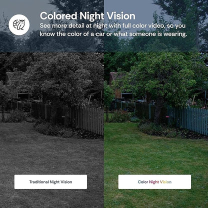 Luna 3MP 2K Window Camera, 2.4GHz & 5GHz WiFi6 Indoor Cameras for Home Security Outdoor, Smart AI Descriptive Motion Alert, Color Night Vision, Stick-On Glass-Angled Mount Wired, Easy & Quick Install