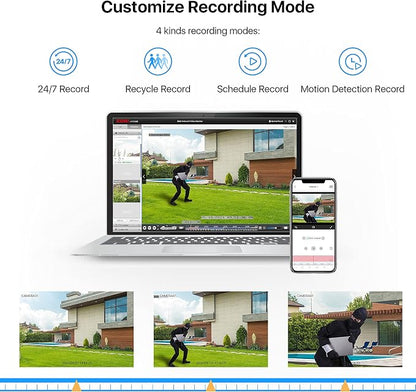 ZOSI 8CH Home Security Camera System Outdoor with 1TB Hard Drive