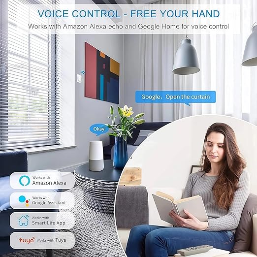 WiFi Linear Actuator Module, Motor Controller with Tuya Smart Life App, Alexa Voice Control, RF433 Remote, Forward Reverse Switch & WiFi Timer Switch for Automation (AC 85V-220V)