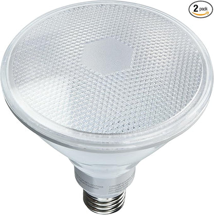 Feit Electric PAR38 LED Bulbs, 75W Equivalent, Non Dimmable, LED Flood Light Bulbs, 10 Year Life, 750 Lumens, 5000k Daylight, E26 Base, Damp Rated, 2 Pack, PAR3875/850/10KLED/2