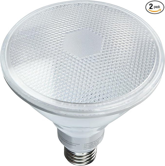 Feit Electric PAR38 LED Bulbs, 75W Equivalent, Non Dimmable, LED Flood Light Bulbs, 10 Year Life, 750 Lumens, 5000k Daylight, E26 Base, Damp Rated, 2 Pack, PAR3875/850/10KLED/2
