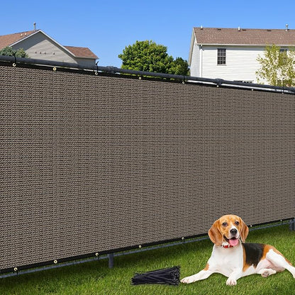 8'X39' Privacy Screen Fence 90% Blockage Heavy Duty Fencing Mesh Shade Net Cover for Wall Garden Yard Backyard Brown (We Make Customized)