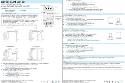 Insteon DIN Rail Smart Dimmer Relay, Home Automation Controller - 2452-222 | Dual-Band Smart Dimmer Relay Switch for Home Automation Systems, Works with Alexa & Google Home Voice Assistant, Hub Required