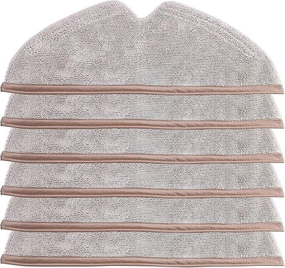Mop Pad Replacement Compatible With Roborock Q5 Pro/Q5 Pro+/Q5/Q7/Q7 Max/S5/S5 MAX/S6/S6 MAXV/S6 Pure/E-Series Q8 Max/Q8 Max+ Robot Vacuum Cleaner, 6 Pcs Reusable Mop Pad
