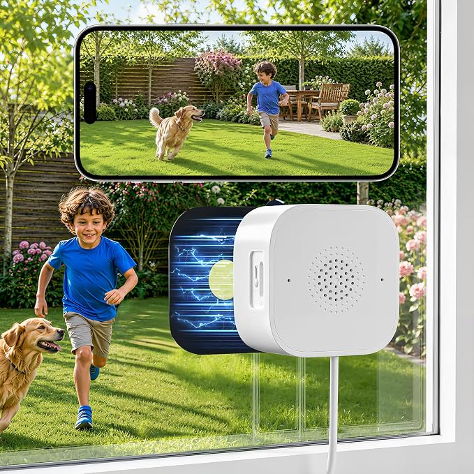 2K No-Drill Window Camera, 2.4GHz & 5GHz WiFi Window Cameras for Home Security, Anti-Glare, Magnetic Mounted, Color Night Vision, 24/7 Recording, Human & Motion Detection, Works with Alexa