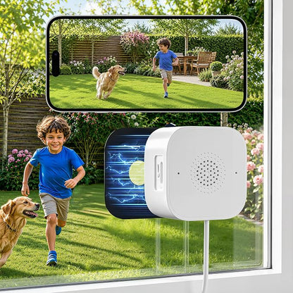 2K No-Drill Window Camera, 2.4GHz & 5GHz WiFi Window Cameras for Home Security, Anti-Glare, Magnetic Mounted, Color Night Vision, 24/7 Recording, Human & Motion Detection, Works with Alexa