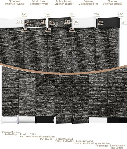 Kincmo Motorized Blinds with Remote, Light Filtering Roller Shades Work with Apple Homekit,Alexa,Google Home, Custom Electric Blinds with App,Voice Control (75% Blackout Aqua Waves Striped Brown)
