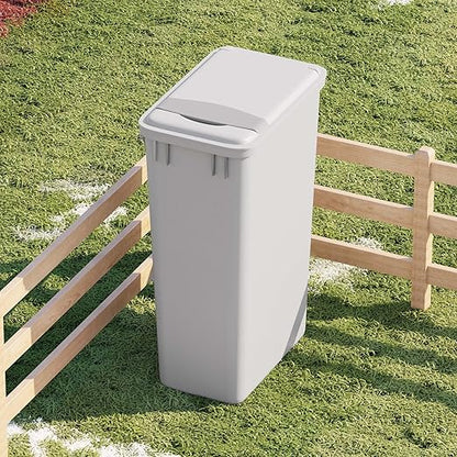 Dowell Wastebasket Trash Can Container, Plastic Garbage Bin, Stackable, for Kitchen, Office, Home & Commercial Use, Fits Under Sink/Desk - Grey (1, 50 QT LID Only)