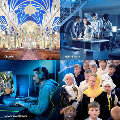 Tenveo 4K NDI PTZ Camera, AI Humanoid & Face Auto-Tracking, 20X Optical + 8X Digital Zoom, USB3.0/HDMI/LAN PoE IP Live Streaming for Church Worship Broadcast Events Video Conference YouTube OBS