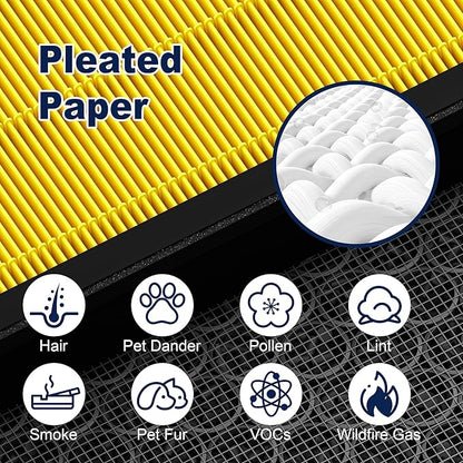 Vital 200S Pet Care Replacement Filter for LEVOIT Vital 200S and Vital 200S-P Air Purifier, High Efficiency Activated Carbon Filter, Vital 200S-RF-PA, 2 Pack, Yellow