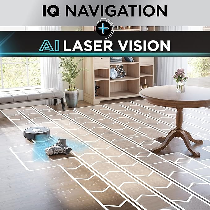 Shark AV2001 AI Robot Vacuum with Self-Cleaning Brushroll, Compatible with Alexa (Renewed)