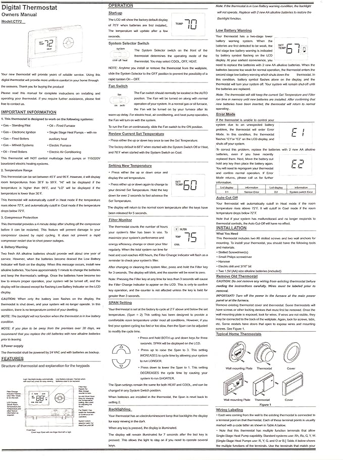 CT72 Basic Tamper Proof Thermostat