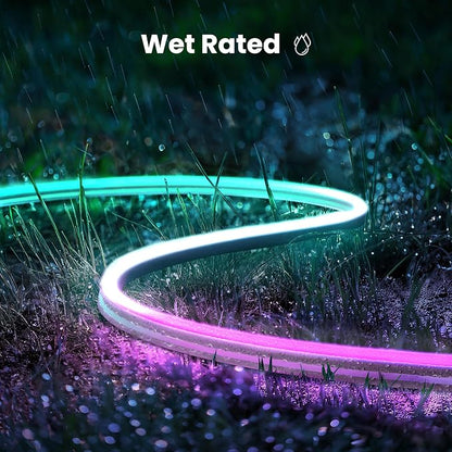 Feit Electric Smart LED Neon Flex Strip Lights, 10FT, Bendable, RGBW Color Chasing, Dimmable, 2.4Ghz WiFi Enabled, Compatible with Alexa and Google Home Asst, Music Sync, Remote App, NF10/CHASE/WP/AG