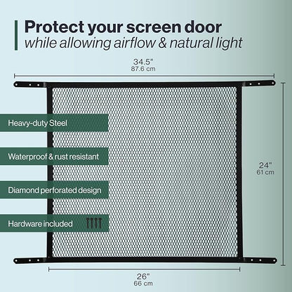 M-D Building Products 14182 Door Grille, Adjustable Fit for Doors 30" to 36" Wide, Easy-to-Install, Ideal for Residential and Commercial Use (Bronze)