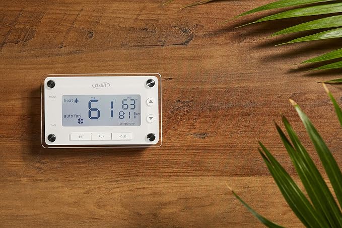 Orbit Clear Comfort Programmable Thermostat, Large Display, White - 83521 | Programmable Thermostat with Large Easy-to-Read Display for Simple Home Climate Control & Energy Savings