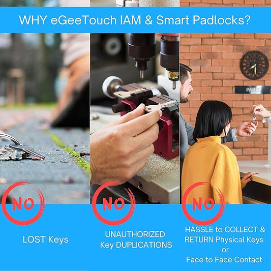 eGeeTouch Intelligent Access Management System to Access & Manage Padlocks & Users, Grant & Revoke Access REMOTELY and Track Access History | 1 Year Subscription (Starter Plan) | 14 Days Free Trial