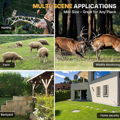 WOSPORTS Mini Trail Camera 2 Pack 24MP 1080P HD Trail Cam with Night Vision Motion Activated Game Camera for Outdoor Wildlife Monitoring