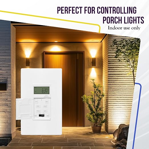 ENERLITES 7-Day Programmable Timer Switch for Lights, Fans, 4 Pack | Digital In-Wall Switch Timer with 18 ON/OFF Settings, Neutral Required, Single Pole, UL Listed