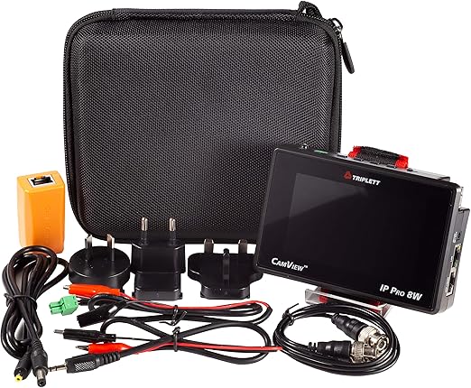 Triplett 8066 CamView IP Pro-8W CCTV Camera Tester with PoE, Network Test, and 4" IPS Touchscreen - NTSC/PAL, HD-CVI 3.0, AHD 3.0, HD-TVI 3.0