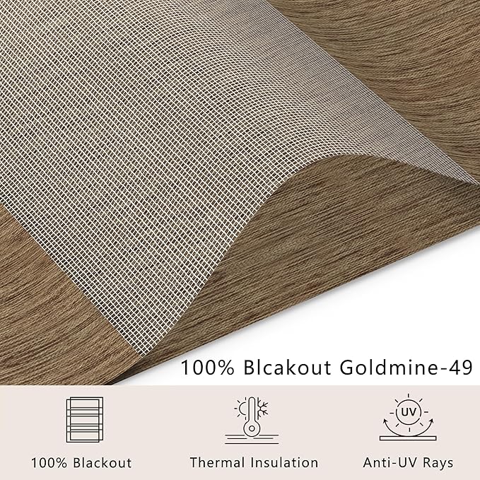 Bringnox Smart Motorized Zebra Roller Blinds - 85% Blackout, Remote Control, Works with HomeKit, Google Home & Alexa via Hub, Custom Size