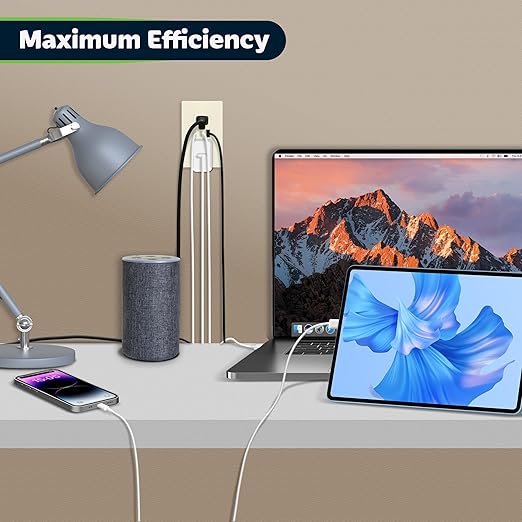 TOPGREENER 4.2A 3-Port Type C USB Outlet, 15 Amp Receptacle Plug, Charging Power Outlet with Dual Type C&A Ports, Screwless Wall Plate Included, UL Listed, TU21542AC2-LASID, Light Almond, 2 Pack